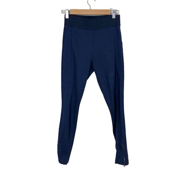 Boden Ankle Zip Navy Viscose Leggings Size 6 Petite - Picture 1 of 6
